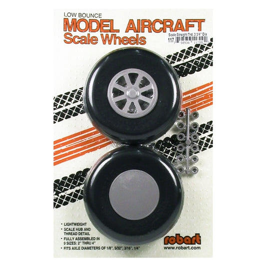 3 3/4" SCALE STRAIGHT TREAD WHEEL (pair) by Robart