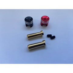 Heatsink Bullet Plug Grips with 5mm Bullets (Black/Red)