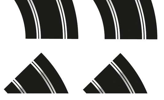 Scalextric Straight &amp; R2 Curve Track Extn