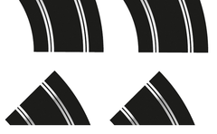 Scalextric Straight &amp; R2 Curve Track Extn