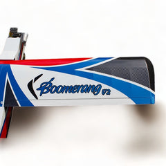 Boomerang V2 Trainer 61" wingspan - .46 glow engine or 10cc gas White,Red, Blue