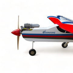 Boomerang V2 Trainer 61" wingspan - .46 glow engine or 10cc gas White,Red, Blue