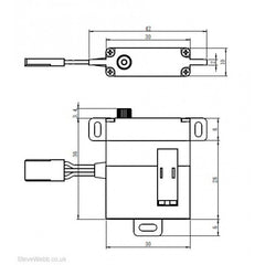 Savox SG-0211MG Thin Glider Wing Servo, 0.13sec, 8kg @6v 29g 30x36x10mm