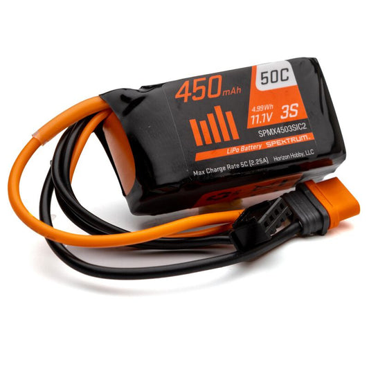 450mAh 3S 11.1V 50C LiPo Battery; IC2 Replaces SPMX4503S50