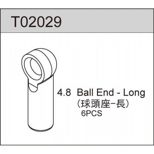4.8 BALL END - LONG (6pcs) TS2TE, TS2, TC02, TC02SC