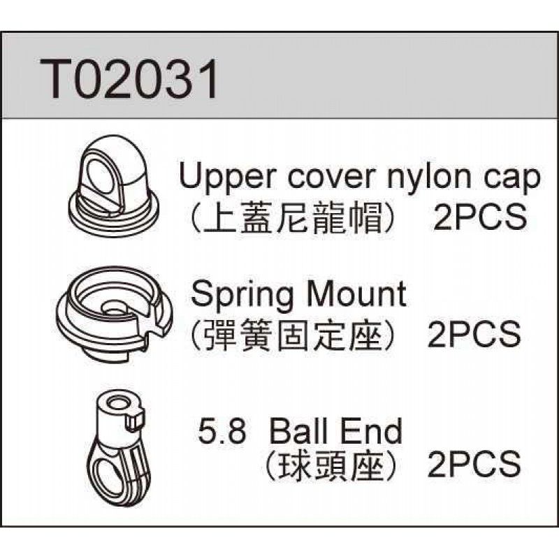 Plastic Shock End TC02, TC02C, TC02T, TC02SC, TP02C, TS2, TS2TE