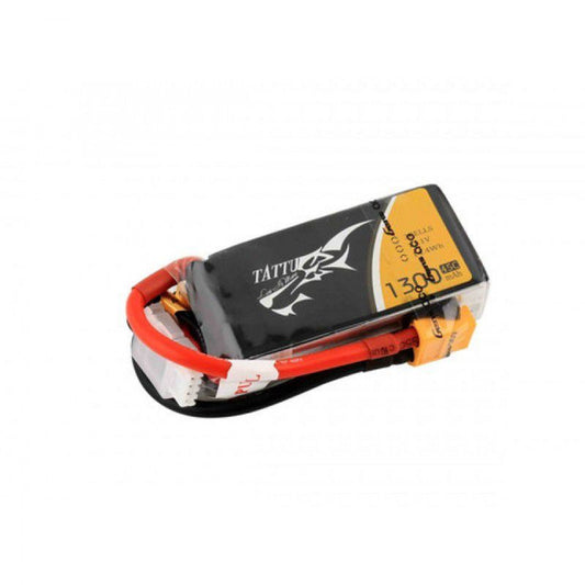 Tattu FPV 1300mAh 3S 11.1v 45C 73x32x22mm 105g With XT60 Plug