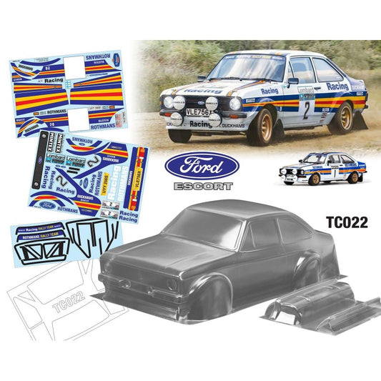 TC022 1/10 Ford Escort Mk2 190mm Wide, WB 258mm, MK2 Rothmans Decal Sheet