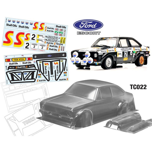 1/10 Ford Escort MK2 W/3D Rally Spotlights 190mm Shell Oils Decal Sheet