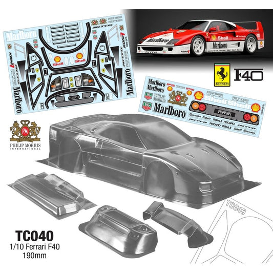 1/10 Ferrari F40, 190mm Marlboro Decal Sheet