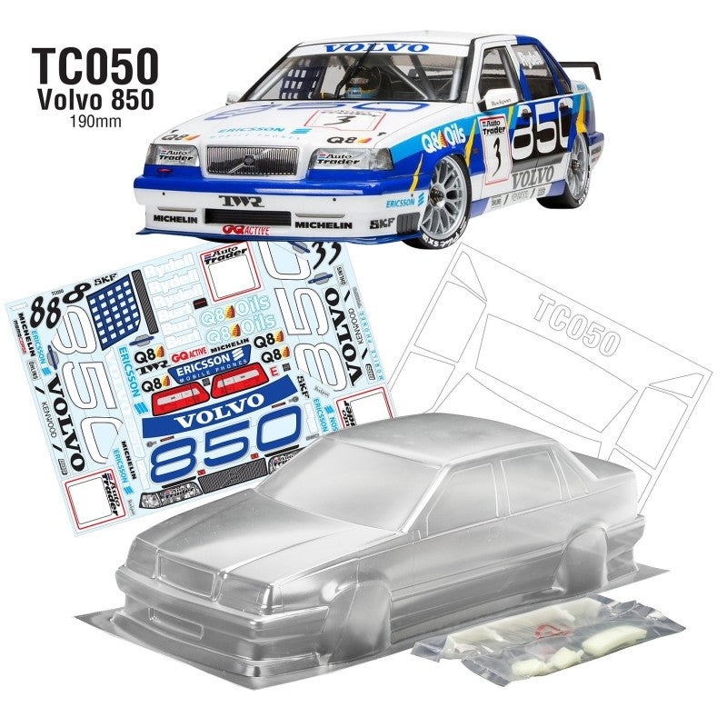 TC050 1/10 Volvo 850 BTCC 190mm Wide With 3D WING/MIRRORS
