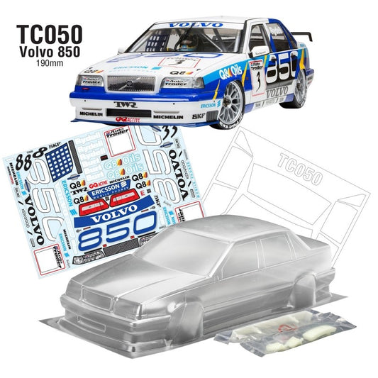 TC050 1/10 Volvo 850 BTCC 190mm Wide With 3D WING/MIRRORS