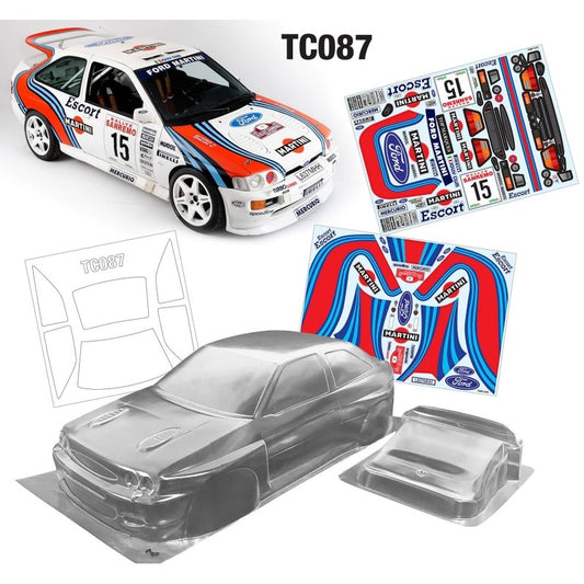 TC087-MA 1/10 Ford Escort Cosworth WRC 190mm Wide Martini Decal Sheet
