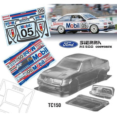 1/10 Ford Sierra RS500 Cosworth 190mm Mobil Decal Sheet