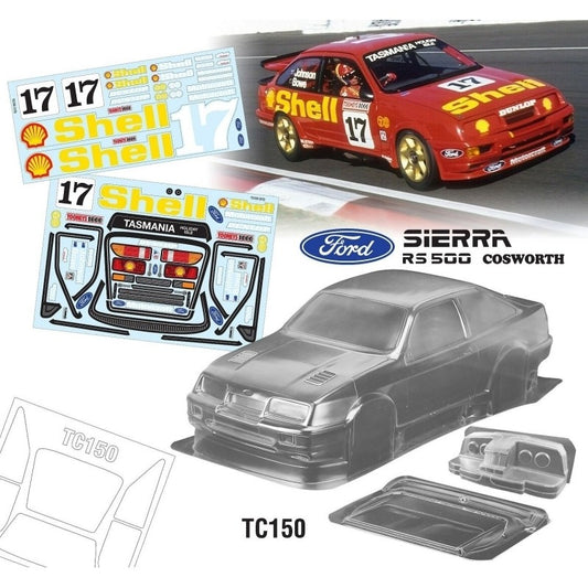 TC150 1/10 Ford Sierra RS500 Cosworth 190mm Shell Dick Johnson #17 Decal Sheet