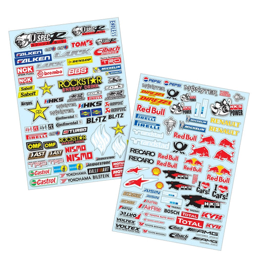 1/10 Stickers MISC Brands A4 (2pcs) by Team C