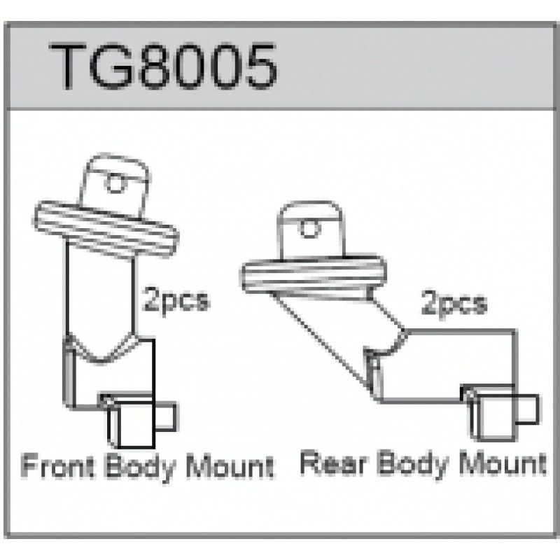 TeamC F/R Body Mount for T8T(E)