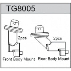 TeamC F/R Body Mount for T8T(E)