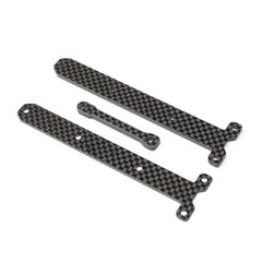 Carbon Chassis Brace Supports, 1.5mm Rear& 3.5mm Front and Rear: 22X-4