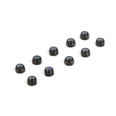 M3 (3mm) Aluminum Lock Nuts, Black (10) by TLR