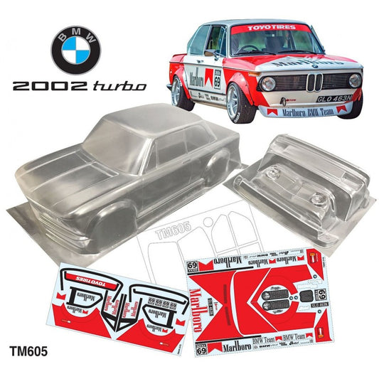 TM605 1/10 Mini BMW 2002 Turbo, Marlboro Decal Sheet WB 225mm, Width 165mm