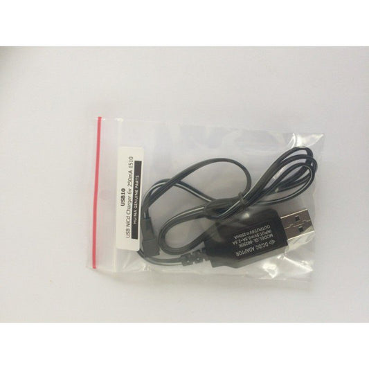 USB NiCd Charger 6V 250mA 1510,20,30,40 Red JST Plug by Huina