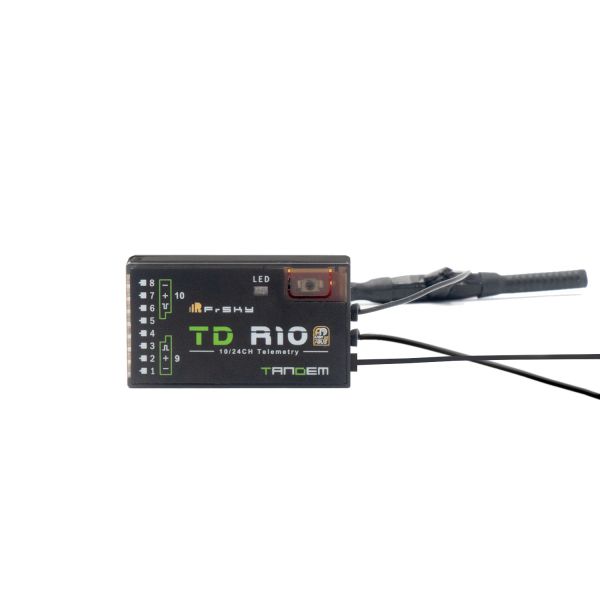 FrSky 2.4G 900M Tandem Dual-Band Receiver TD R10 Receiver with 10 Channel Ports