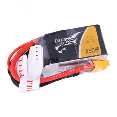 Tattu 450mAh 11.1V 75C 3S1P Lipo Battery Pack XT30 Plug