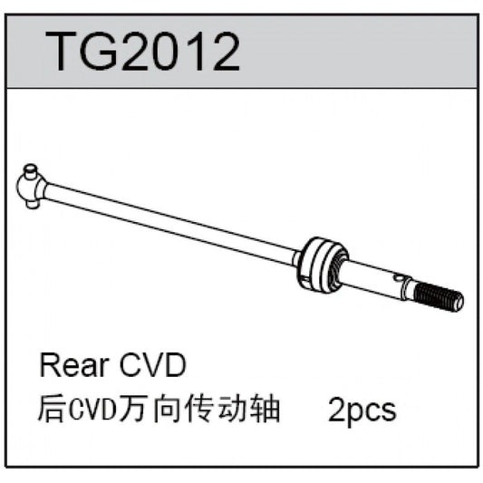 Rear CVD Drive Shaft Set TC02T, TS2, TS2TE